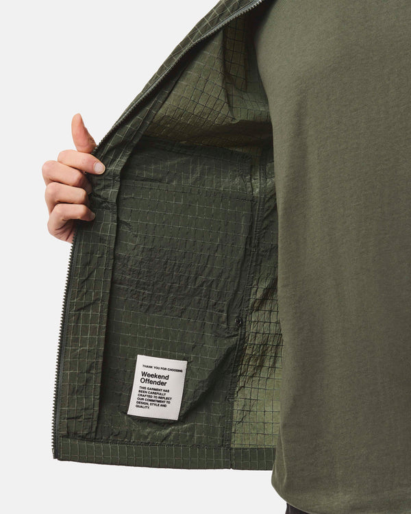 Vinnie Overshirt Black Forest Green