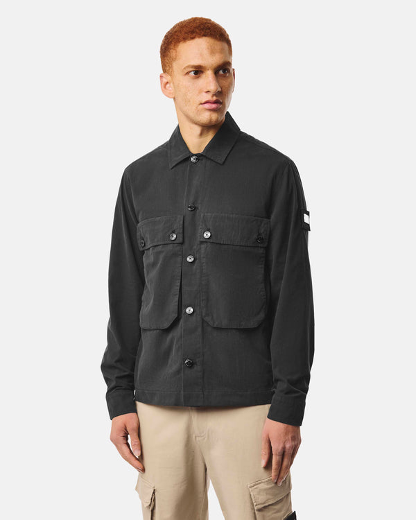 Pancho Over-Shirt Black