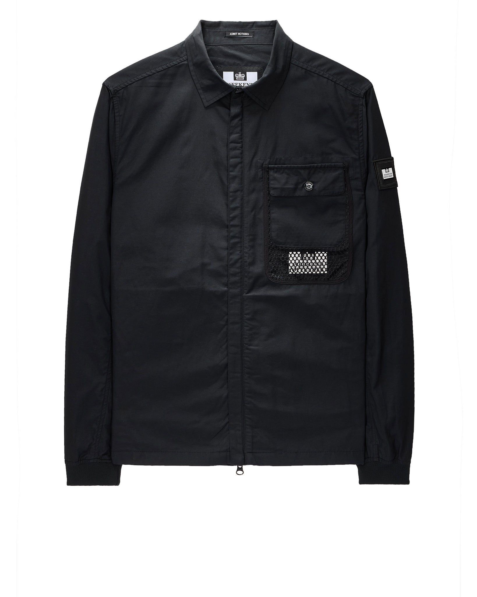 Latmun Mesh Pocket Over-Shirt Black