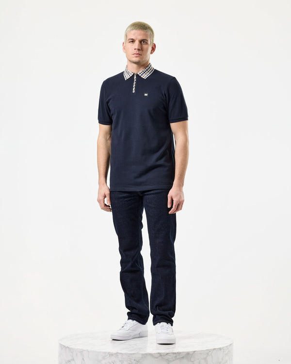 Lachine Polo Shirt Navy/Mid House Check