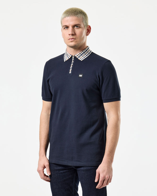 Lachine Polo Shirt Navy/Mid House Check