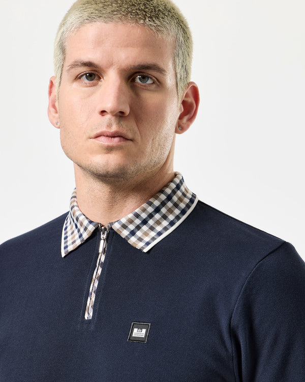 Lachine Polo Shirt Navy/Mid House Check