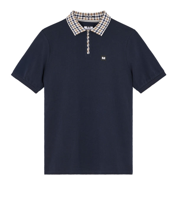 Lachine Polo Shirt Navy/Mid House Check