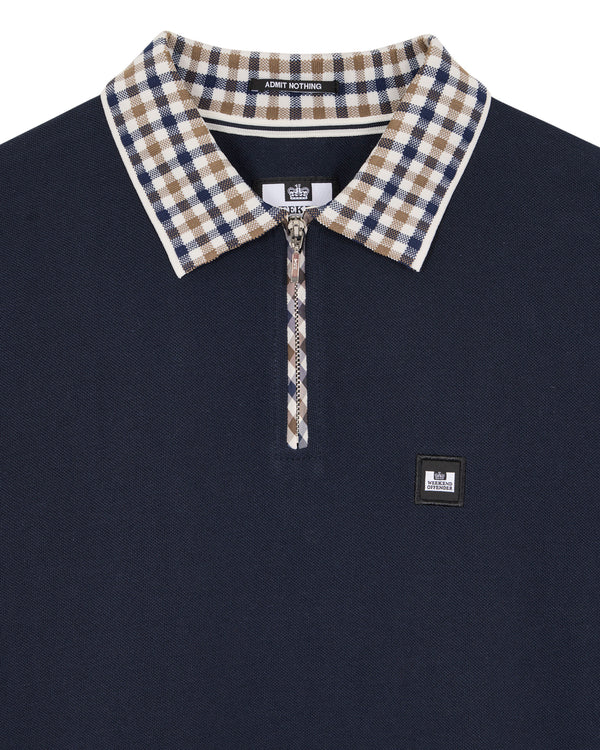 Lachine Polo Shirt Navy/Mid House Check