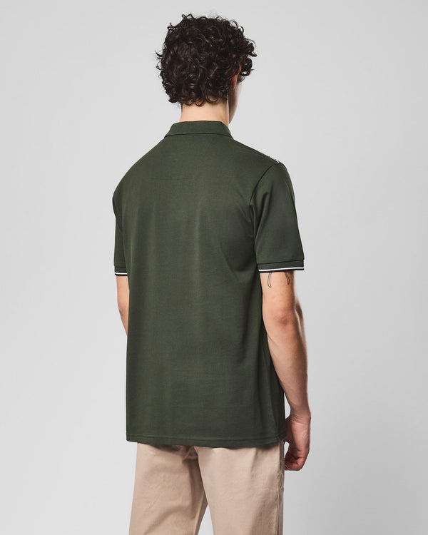 Sakai Polo Shirt Black Forest Green