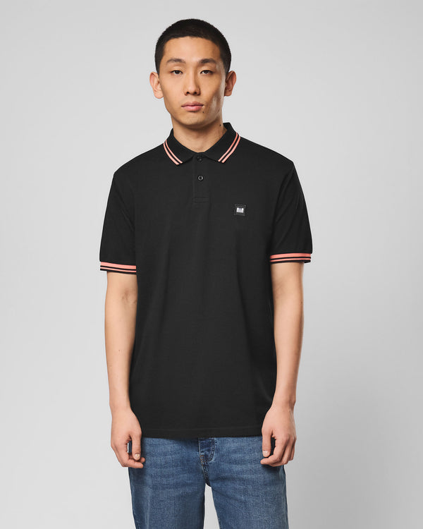 Levanto Polo Shirt Black/Coral