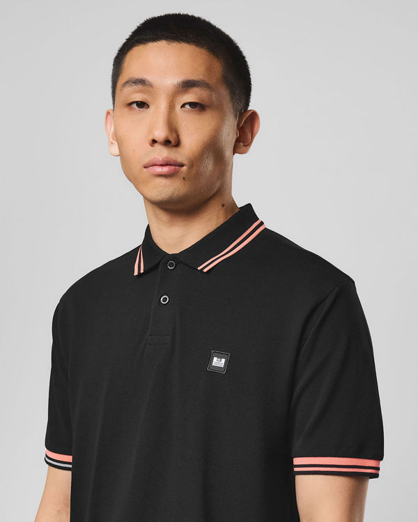Levanto Polo Shirt Black/Coral
