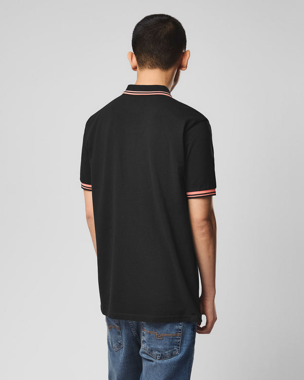 Levanto Polo Shirt Black/Coral