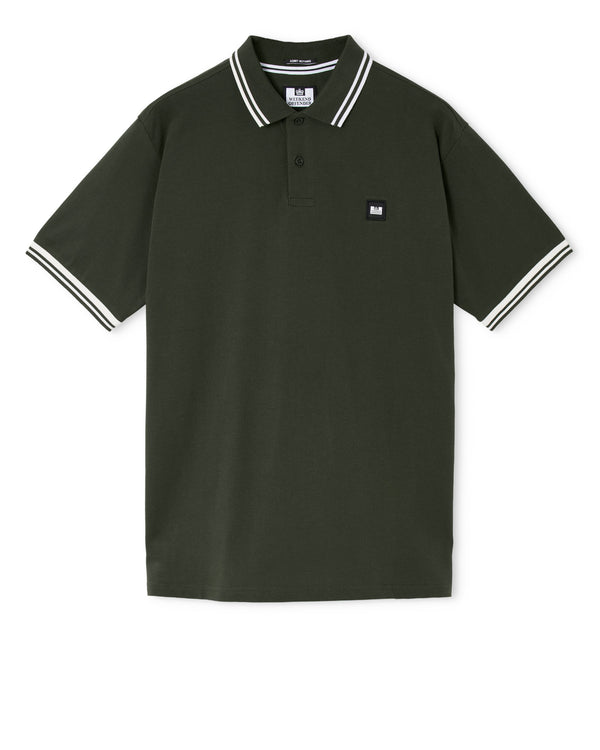 Polo Levanto Nero Verde Foresta/Fantasma