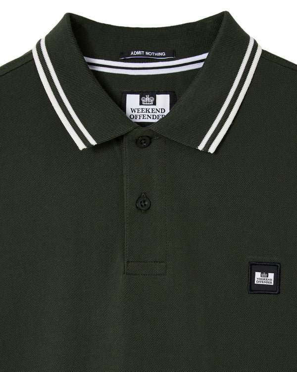 Polo Levanto Nero Verde Foresta/Fantasma