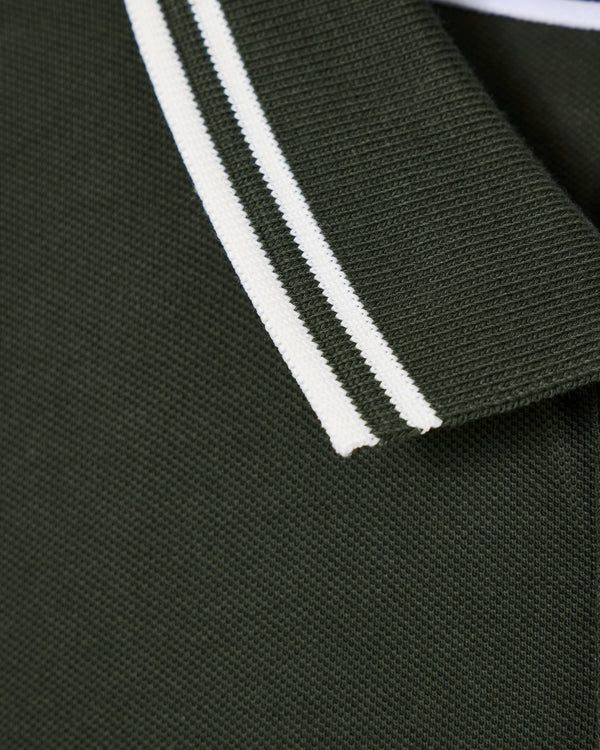 Polo Levanto Nero Verde Foresta/Fantasma