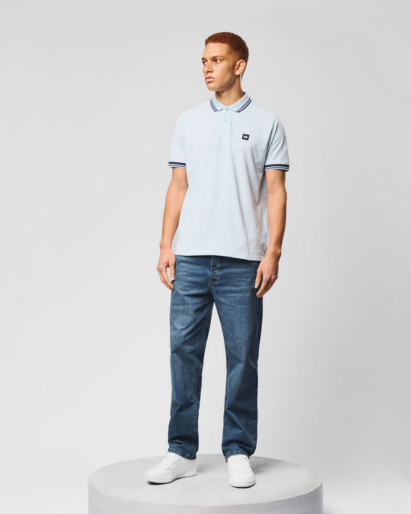 Polo Levanto blu cielo/blu zaffiro scuro