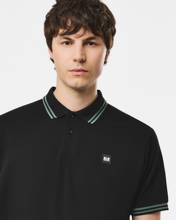 Levanto Polo-Shirt Schwarz/Thymian-Grün