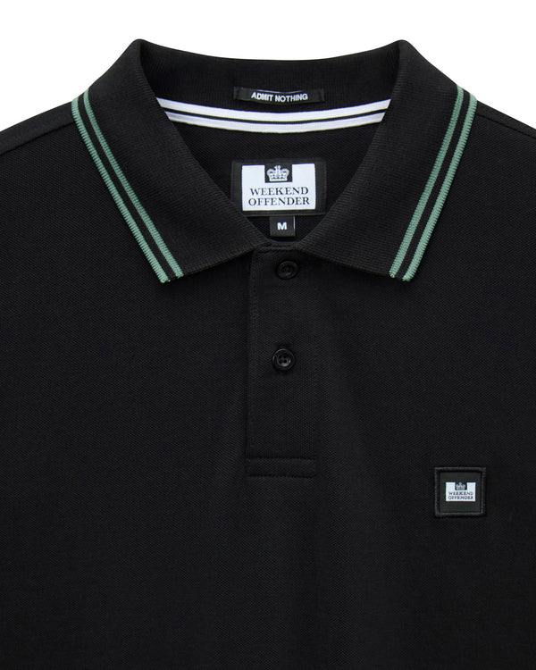 Levanto Polo-Shirt Schwarz/Thymian-Grün
