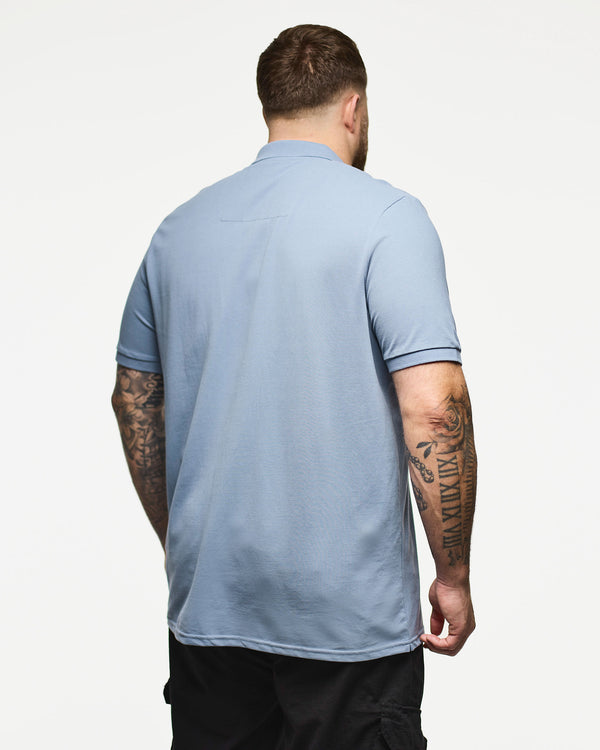 Plus Size - Caneiros Polo Shirt Blue Shadow