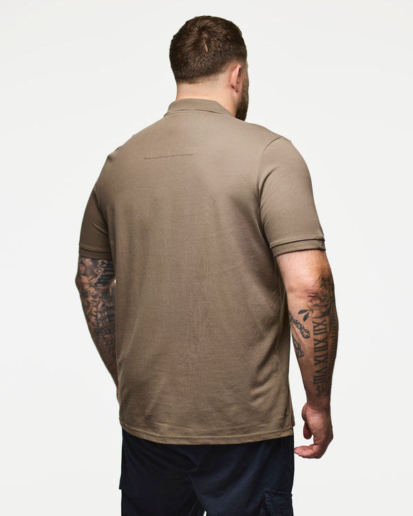 Plus Size - Caneiros Polo Shirt Tobacco Brown