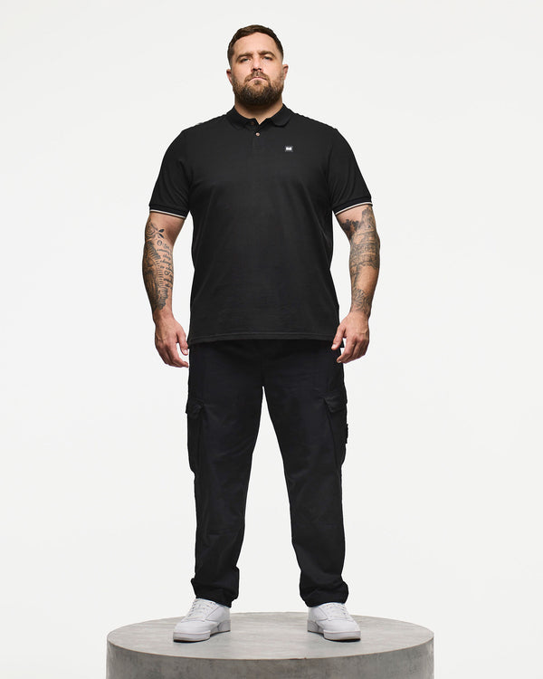 Plus Size - Sakai Polo Shirt Black