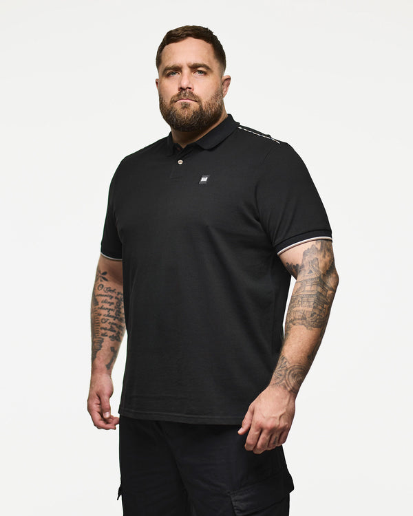 Plus Size - Sakai Polo Shirt Black