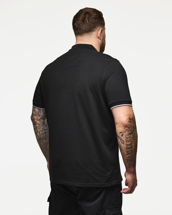 Plus Size - Sakai Polo Shirt Black