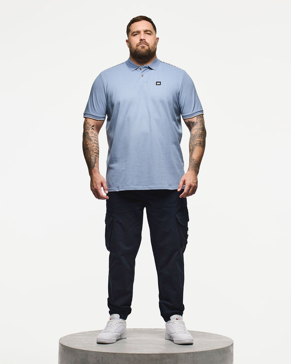 Plus Size - Sakai Polo Shirt Blue Shadow
