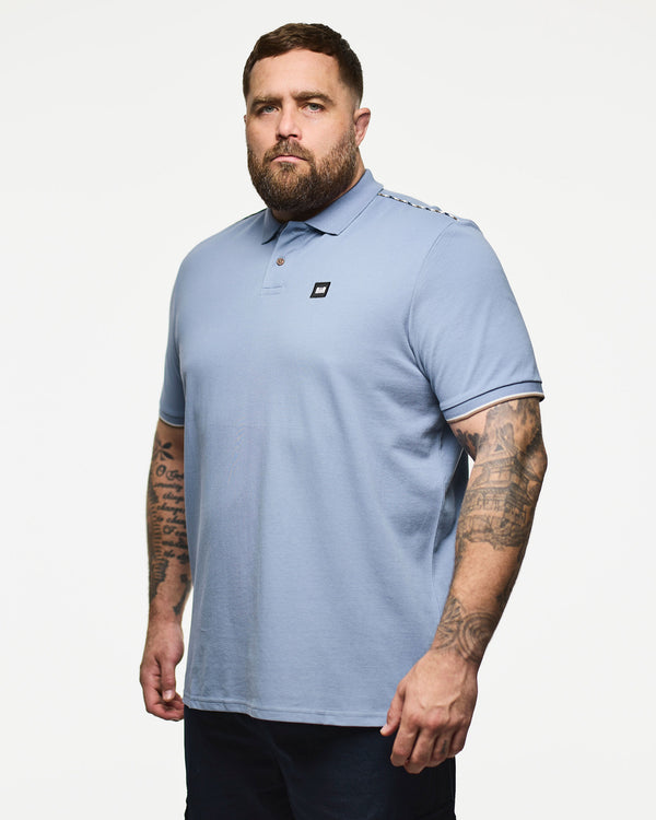 Plus Size - Sakai Polo Shirt Blue Shadow