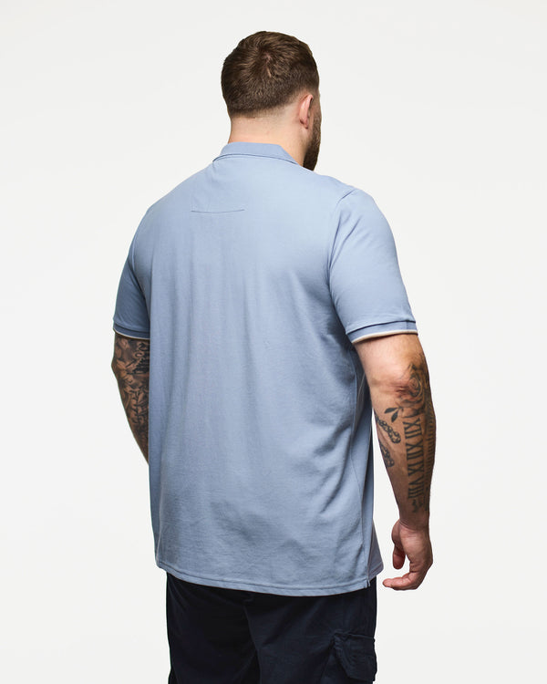 Plus Size - Sakai Polo Shirt Blue Shadow