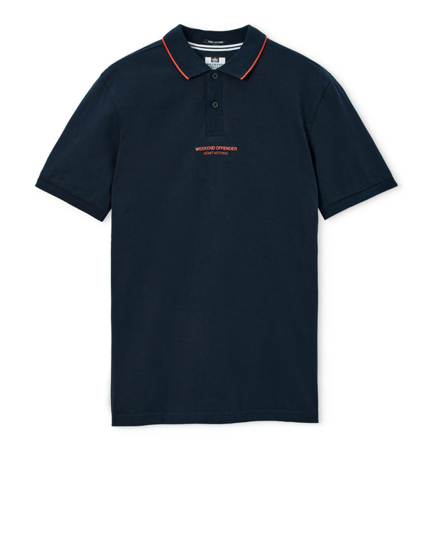Hurley Polo Shirt Navy/Sunset Orange