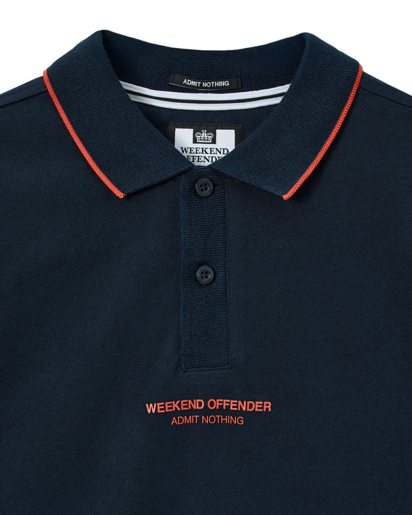 Hurley Polo Shirt Navy/Sunset Orange