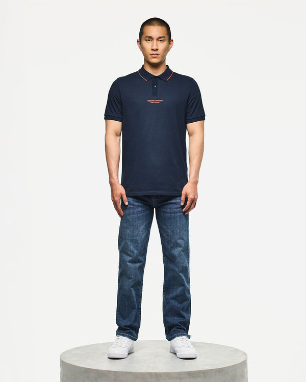 Hurley Polo Shirt Navy/Sunset Orange