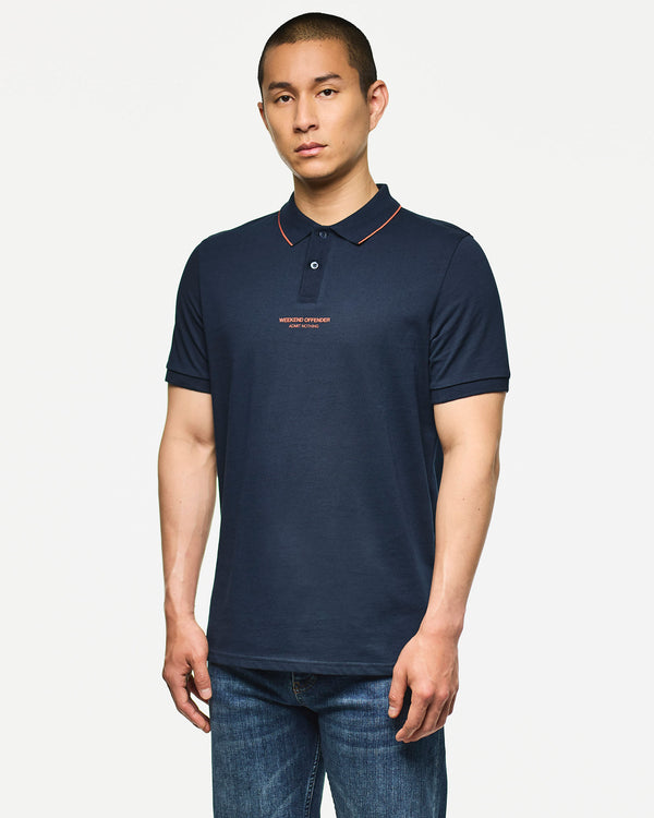 Hurley Polo Shirt Navy/Sunset Orange