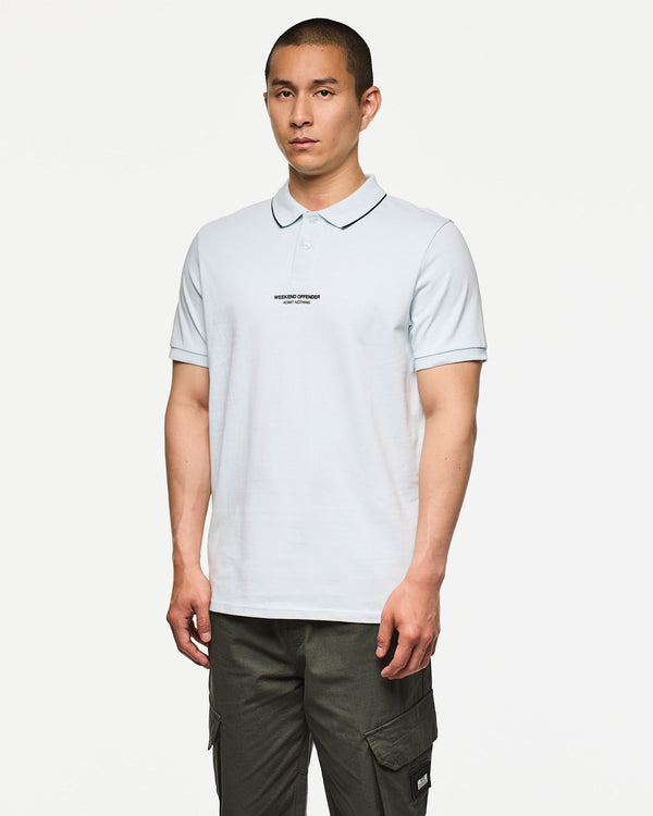 Hurley Polo Shirt Sea Spray Blue/Black