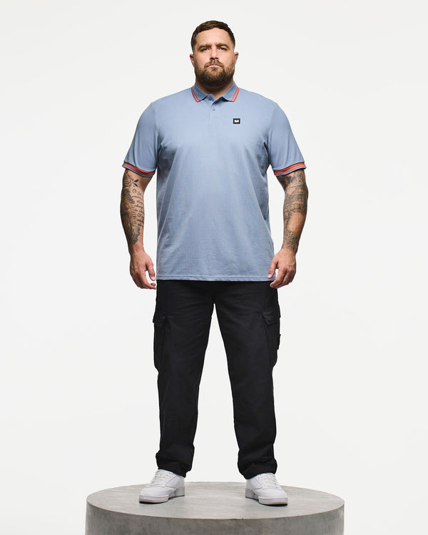 Plus Size - Levanto Polo Shirt Blue Shadow/Sunset Orange