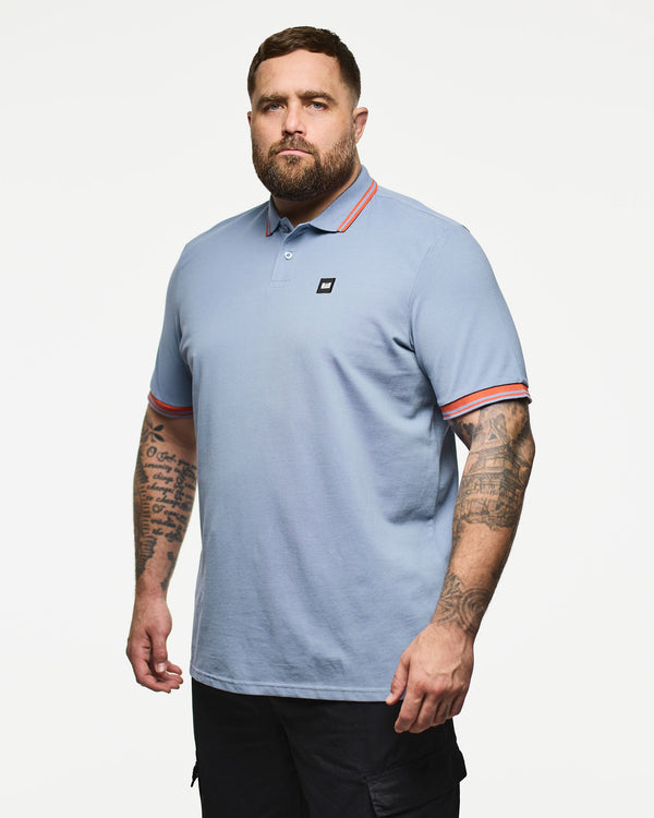 Plus Size - Levanto Polo Shirt Blue Shadow/Sunset Orange