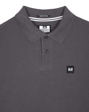 Dice Long Sleeve Polo Shirt Greystone