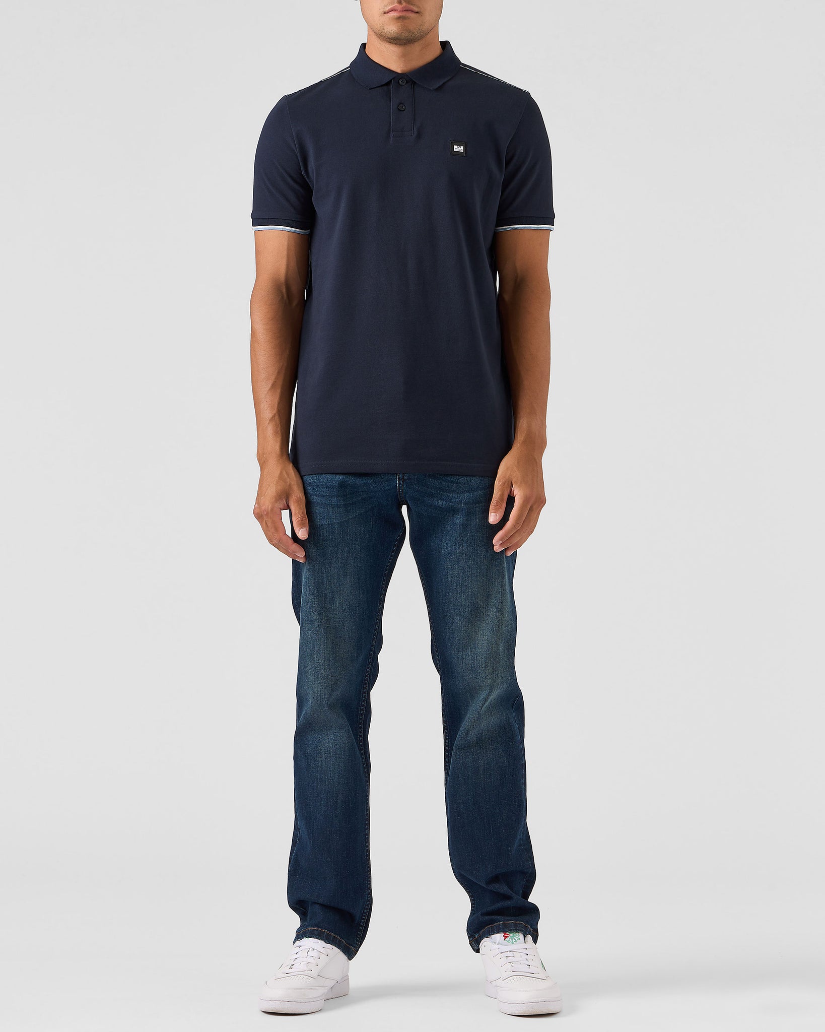 Sakai Polo Shirt Navy/Blue House Check