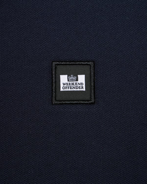 Sakai Polo Shirt Navy/House Check