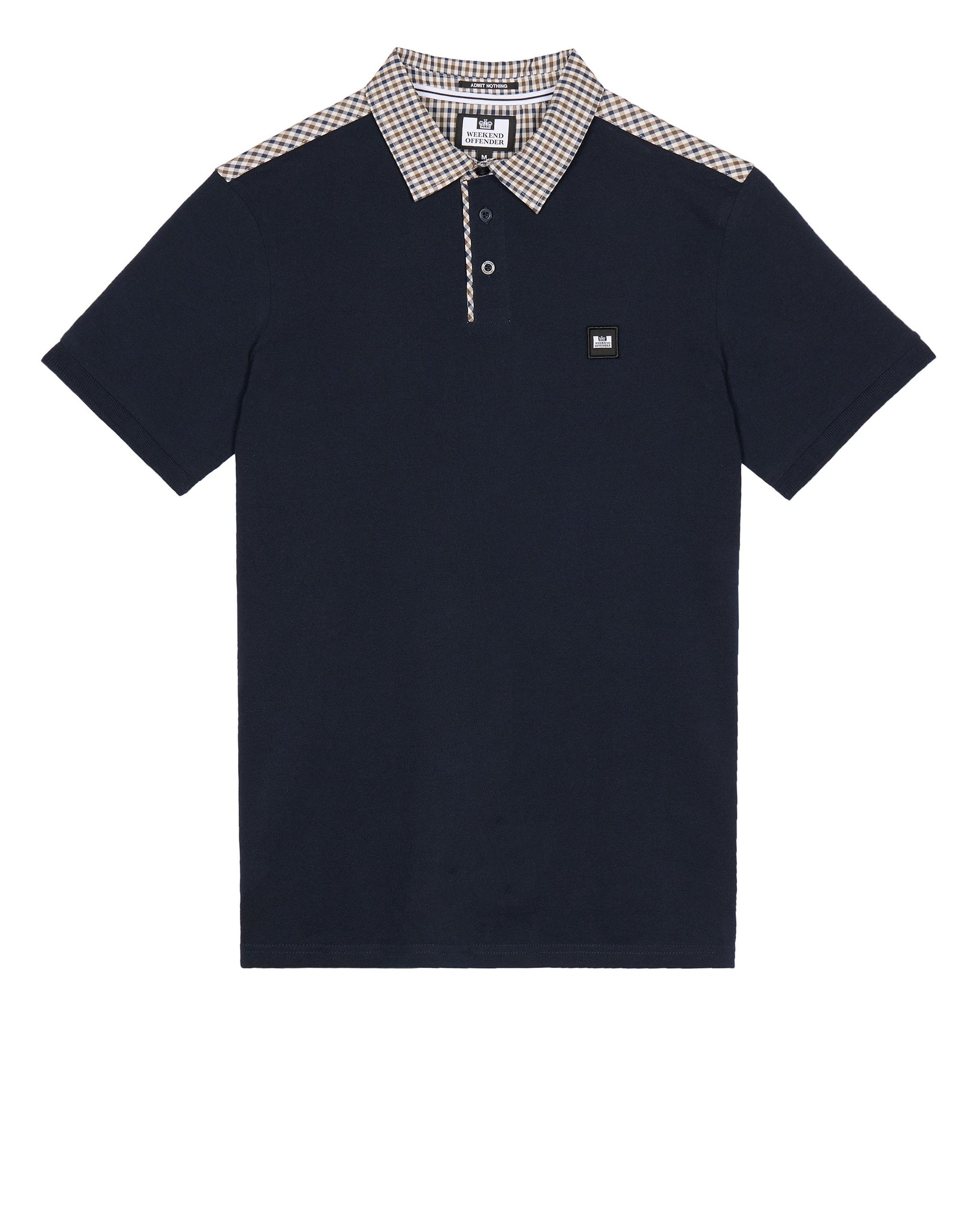 Costa Polo Shirt Navy/House Check - Plus Size