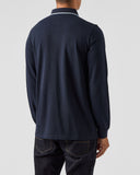 Carola Long Sleeve Polo Shirt Navy/Blue House Check
