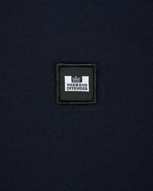 Carola Long Sleeve Polo Shirt Navy/Blue House Check