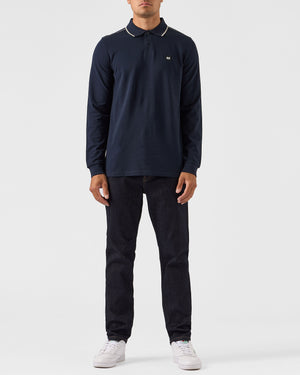 Carola Long Sleeve Polo Shirt Navy/House Check