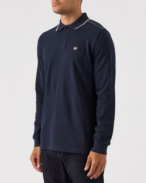 Carola Long Sleeve Polo Shirt Navy/House Check