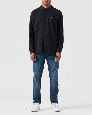 Dice Long Sleeve Polo Shirt Black