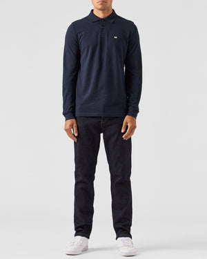 Dice Long Sleeve Polo Shirt Navy