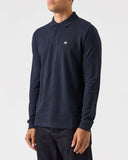 Dice Long Sleeve Polo Shirt Navy