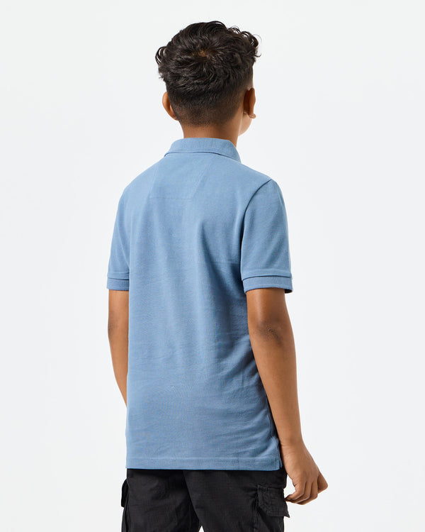 Kids Caneiros Polo Shirt Baltic Blue