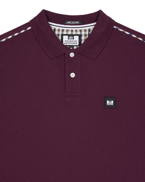 Sakai Polo Shirt Acai Berry/Mid House Check