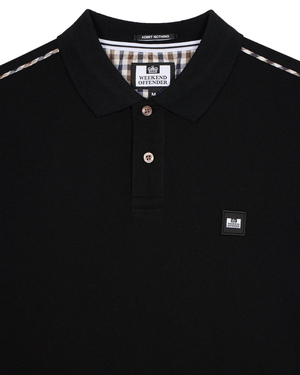 Sakai Polo Shirt Black/Mid House Check