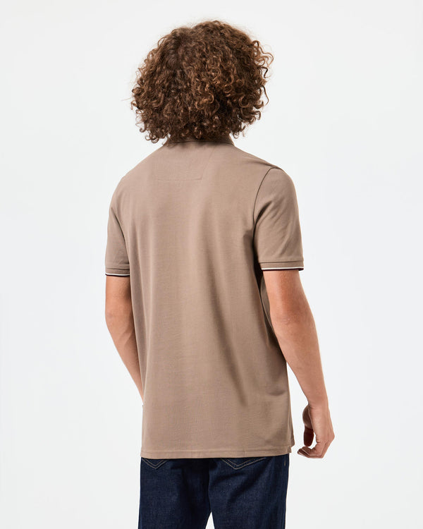 Sakai Polo Shirt Mocha Brown/Mid House Check