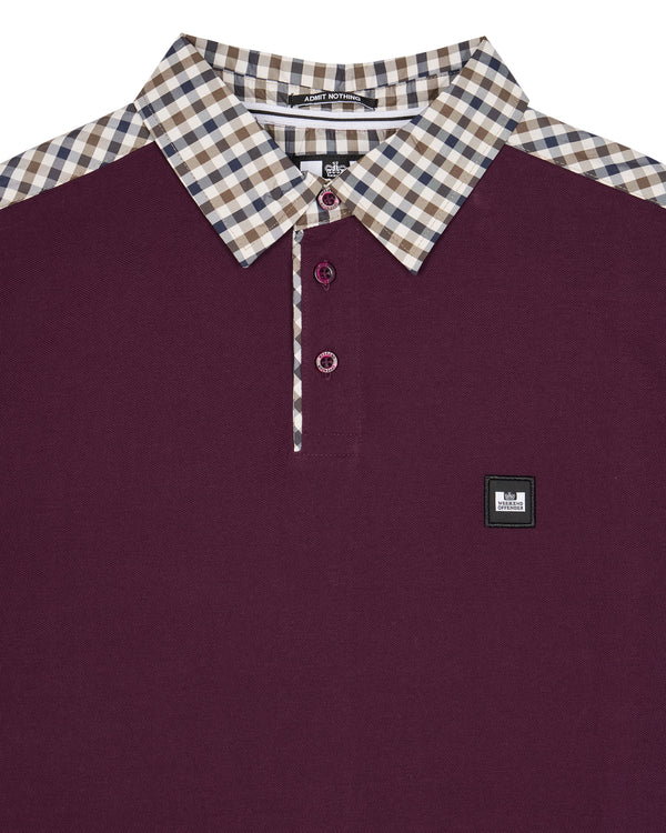 Costa Polo Shirt Acai Berry/Mid House Check