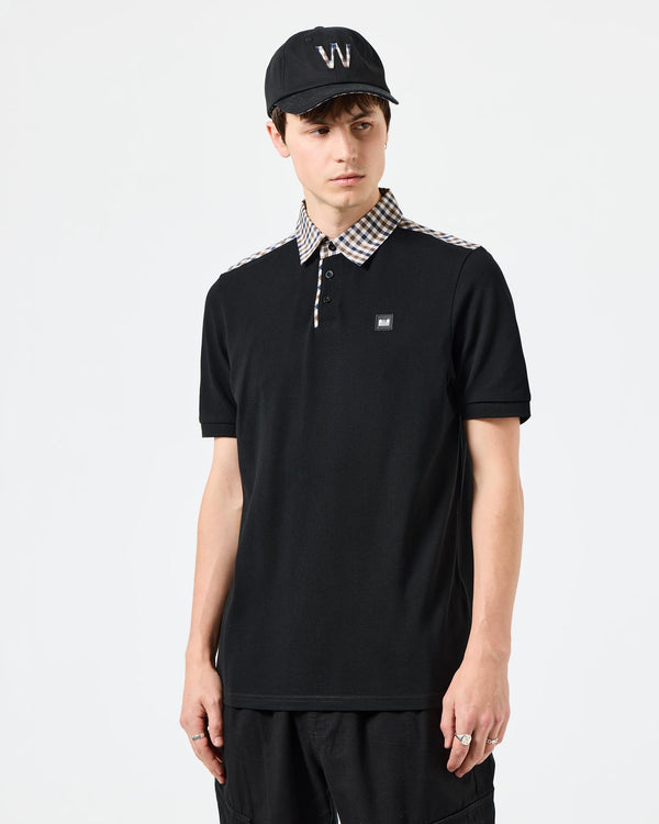 Costa Polo Shirt Black/Mid House Check